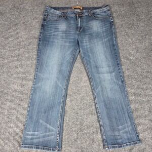 SEVEN7 Premium Denim Straight Fit Mens Jeans W38 L30 Blue Cotton Blend